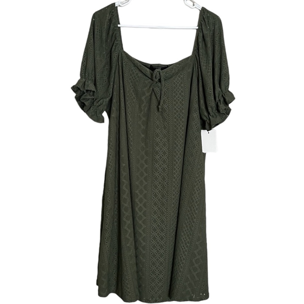NWT | Vibe | Olive Green Eyelet Dress | Size 2X